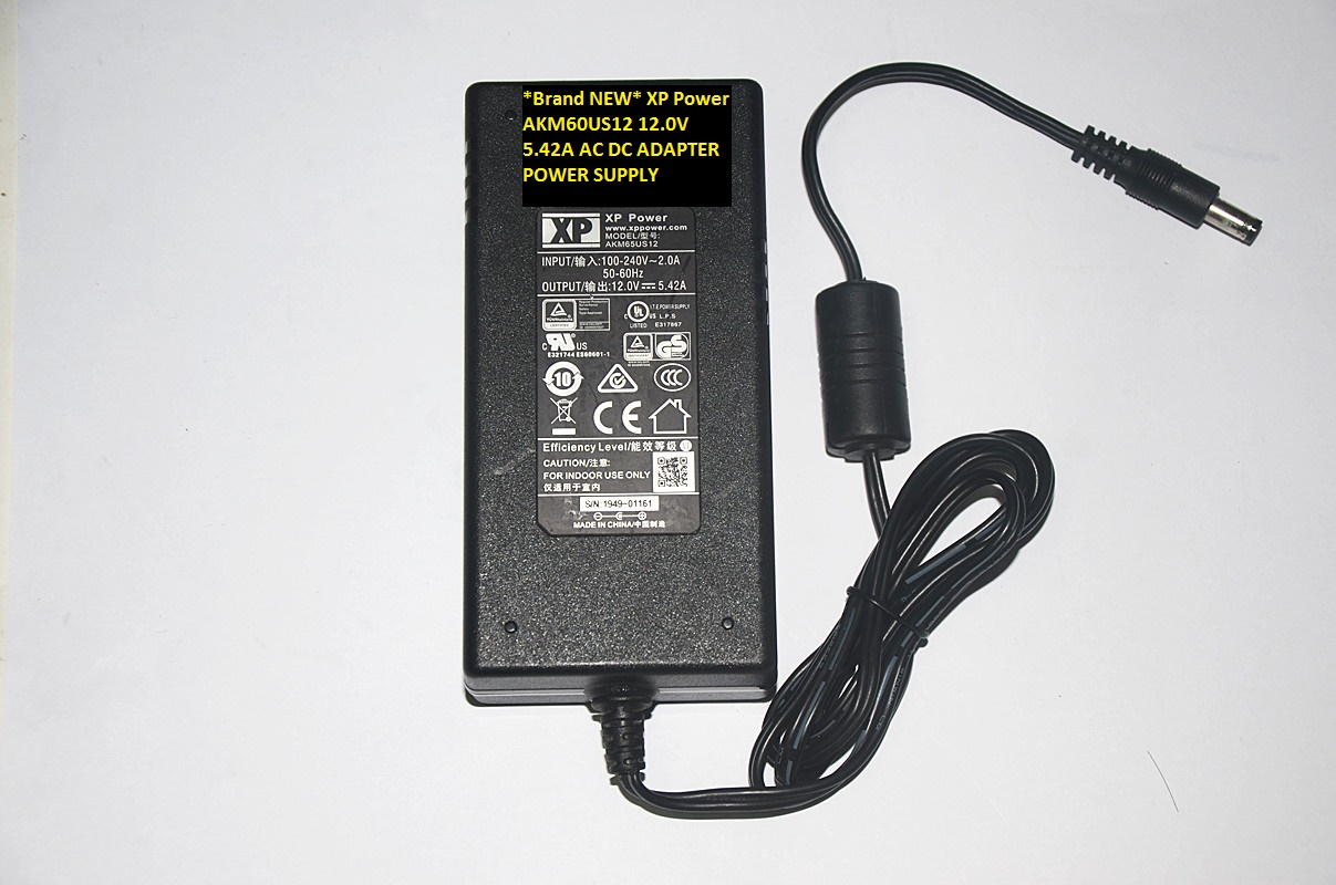 *Brand NEW* XP Power 12.0V 5.42A AKM60US12 AC DC ADAPTER POWER SUPPLY